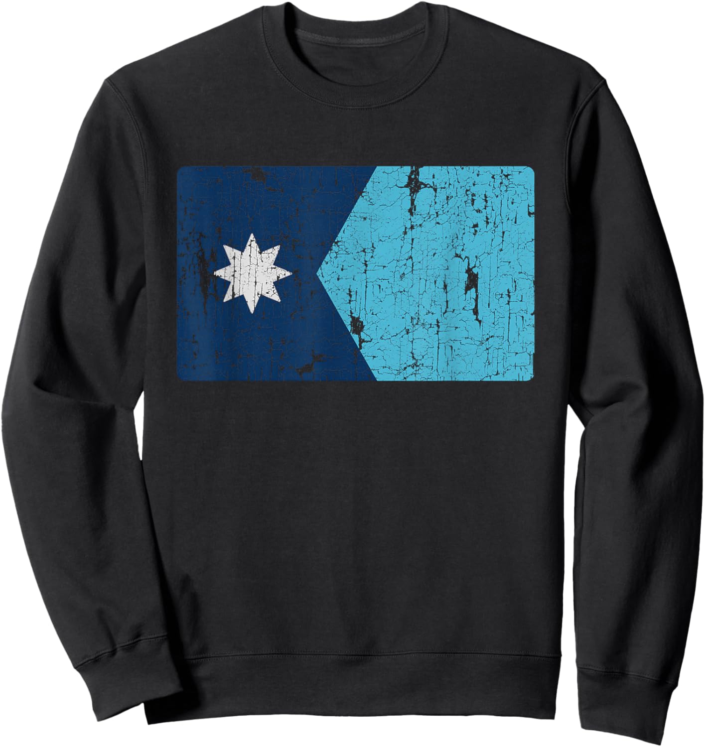 Vintage Minnesota Flag MN Souvenir Sweatshirt - Sweatshirt | Black