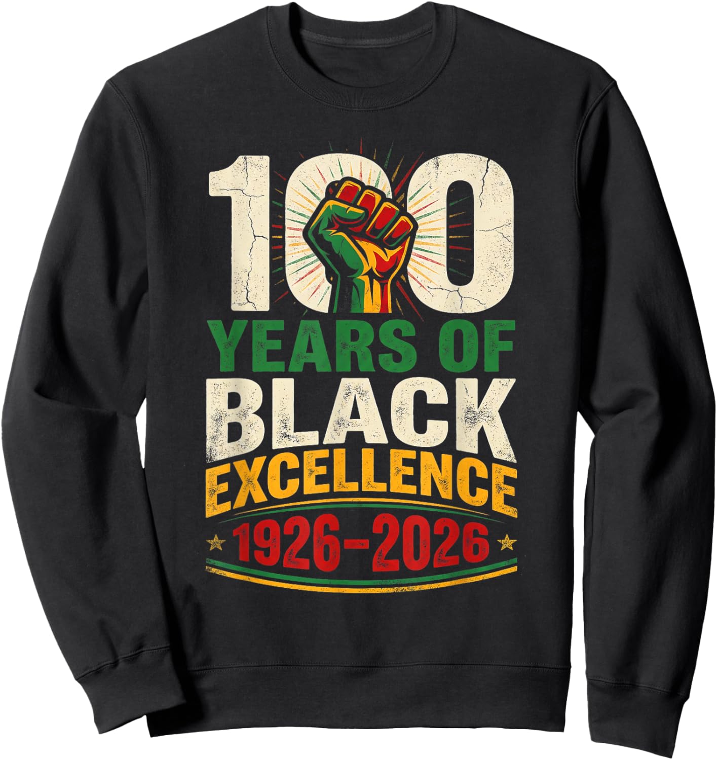 100 Years Black Excellence 1926–2026 Black History Month Kid Sweatshirt - Sweatshirt | Black