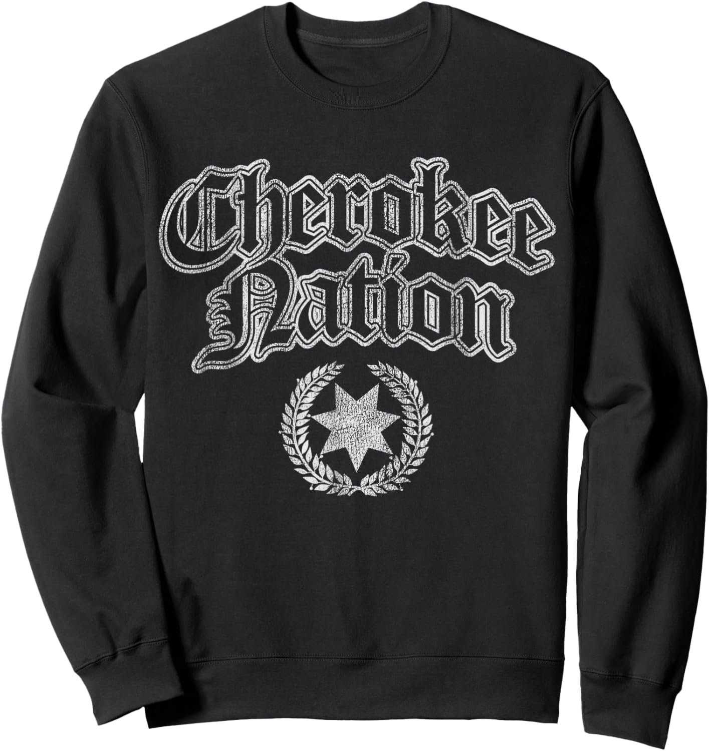 Vintage Cherokee Nation Native American Indian Sweatshirt - Sweatshirt | Black
