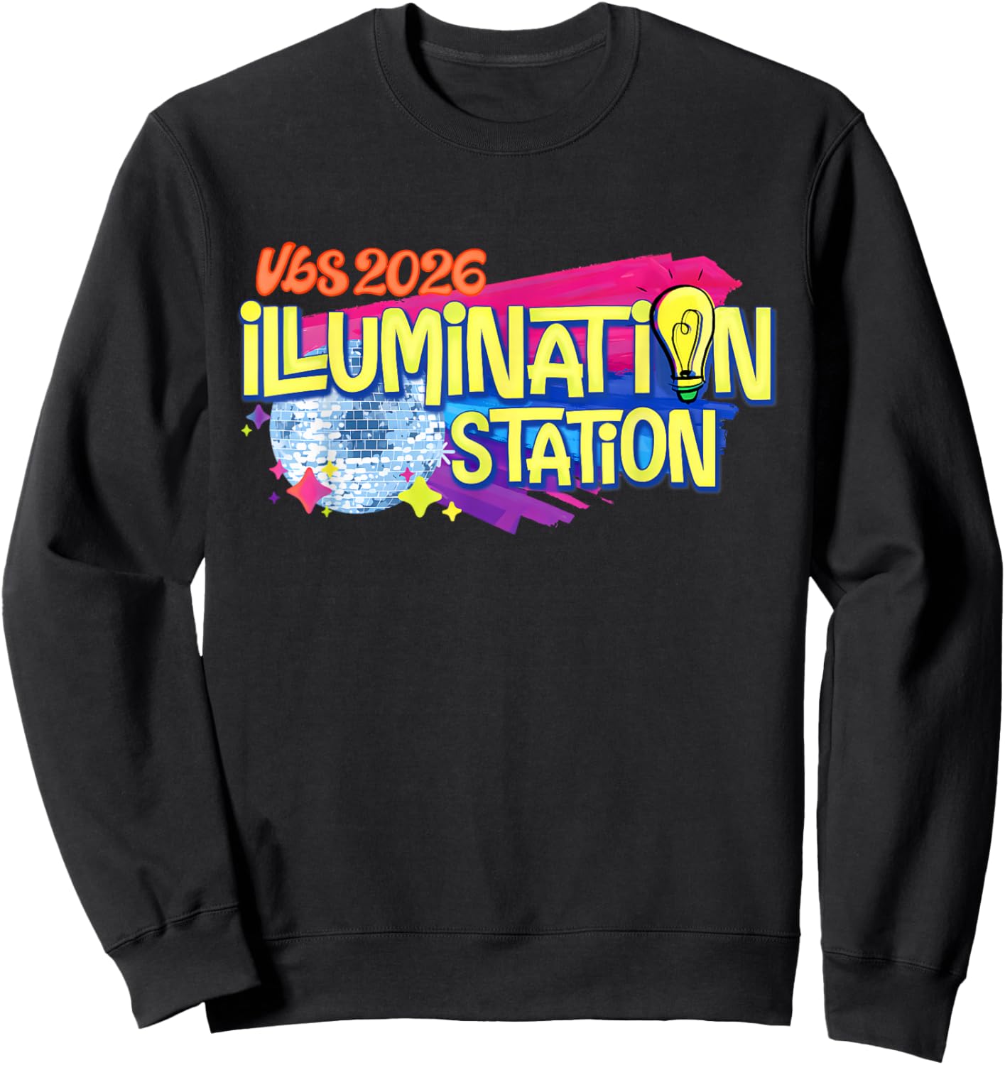 VBS 2026 Illumination Station 2 Sided Christian Summer Kids Sweatshirt - Sweatshirt | Black