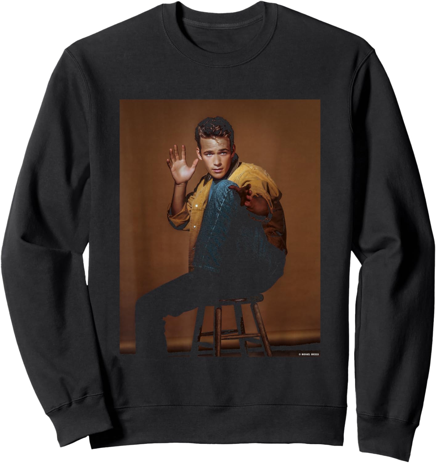 Beverly Hills 90210 Actor Luke Perry by Michael Grecco Sweatshirt - Sweatshirt | Black