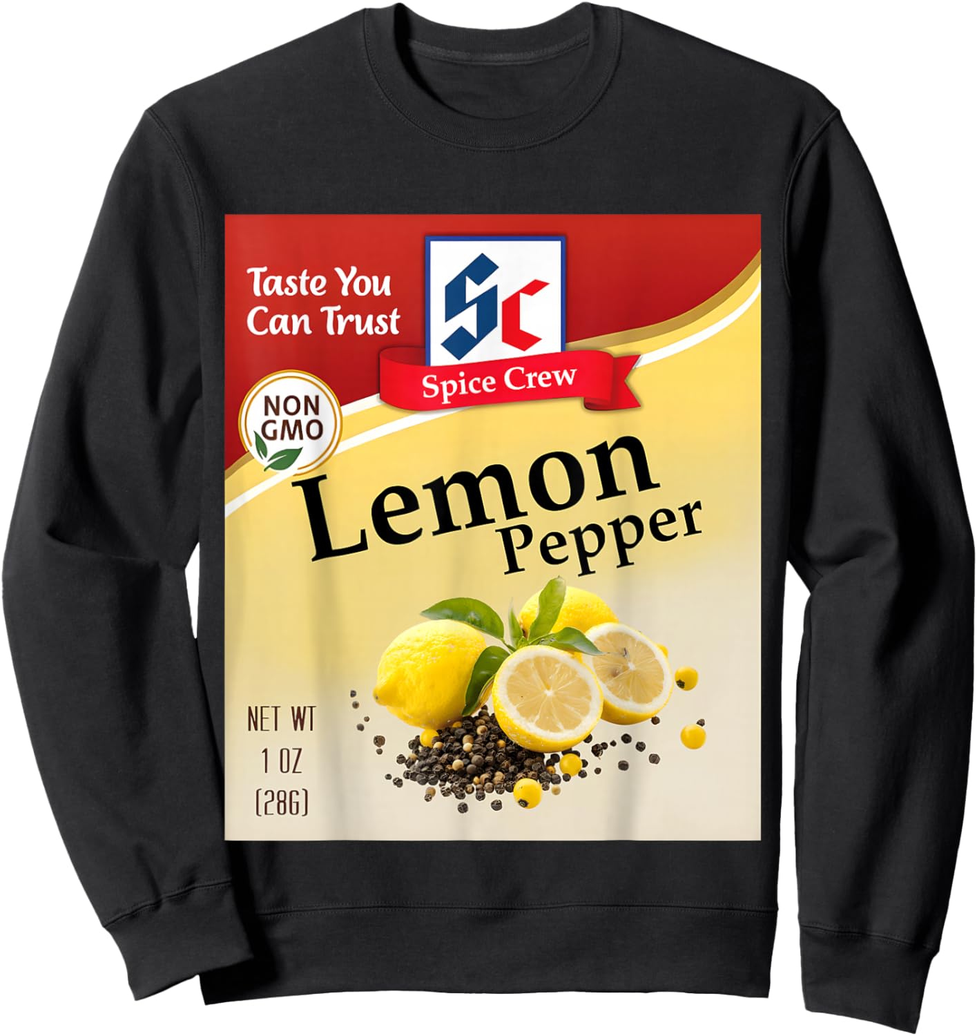 Lemon Pepper Condiment Costume Holiday Spice Costumes Group Sweatshirt - Sweatshirt | Black