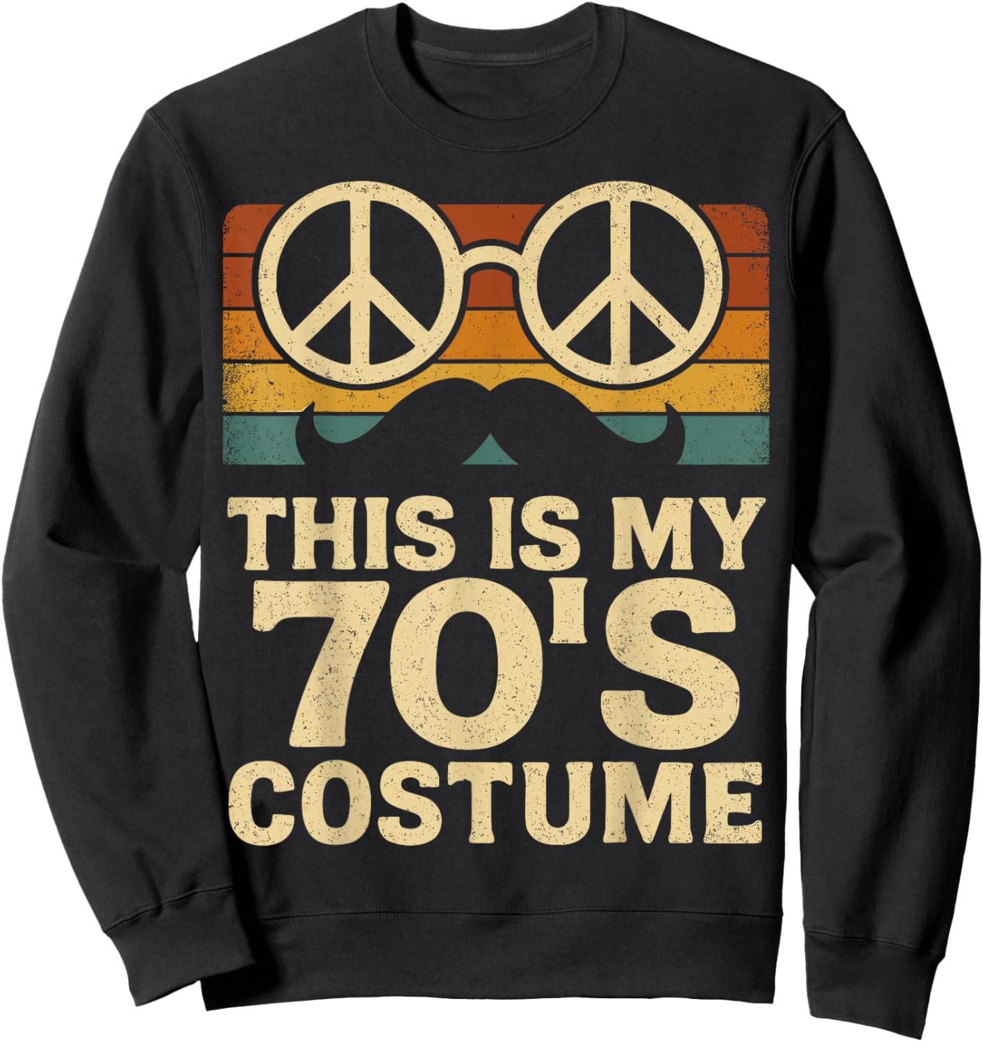 This is My 70s Costume Retro Vintage Hippie Sweatshirt - Sweatshirt | Black