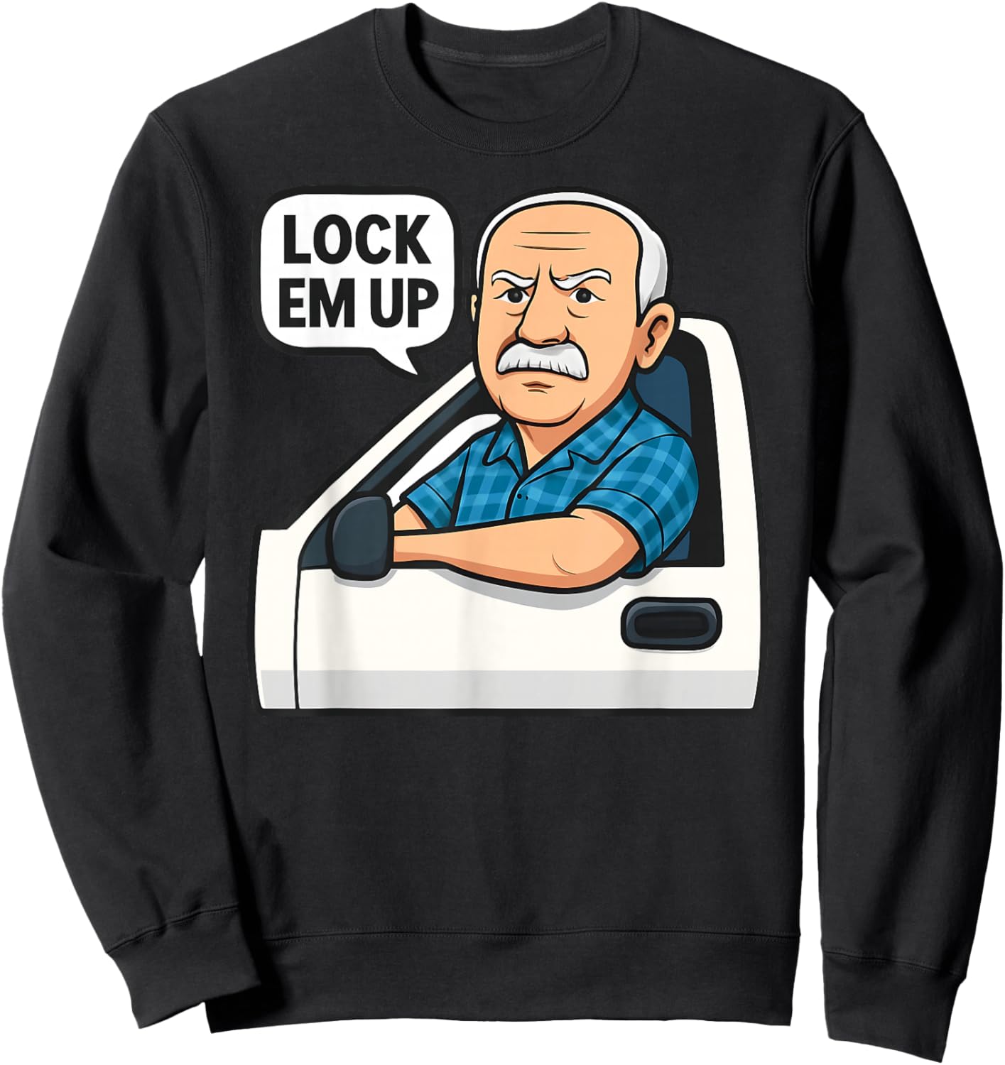 Hit The Road Dude Lock em' Up Funny Women Kids Sweatshirt - Sweatshirt | Black