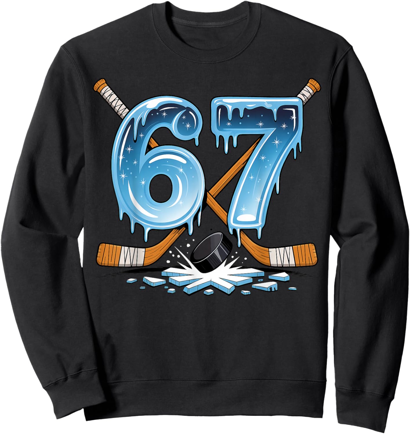 67 Hockey 6 7 Sweatshirt - Sweatshirt | Black