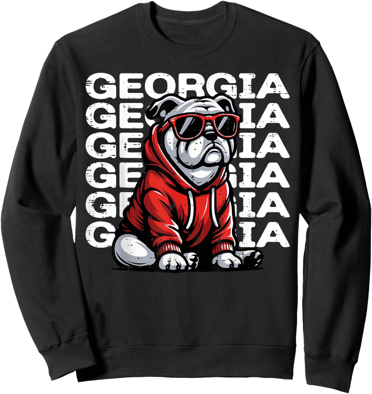 Bulldog Boys Girls Teen Youth Kids Men Women Sweatshirt - Sweatshirt | Black