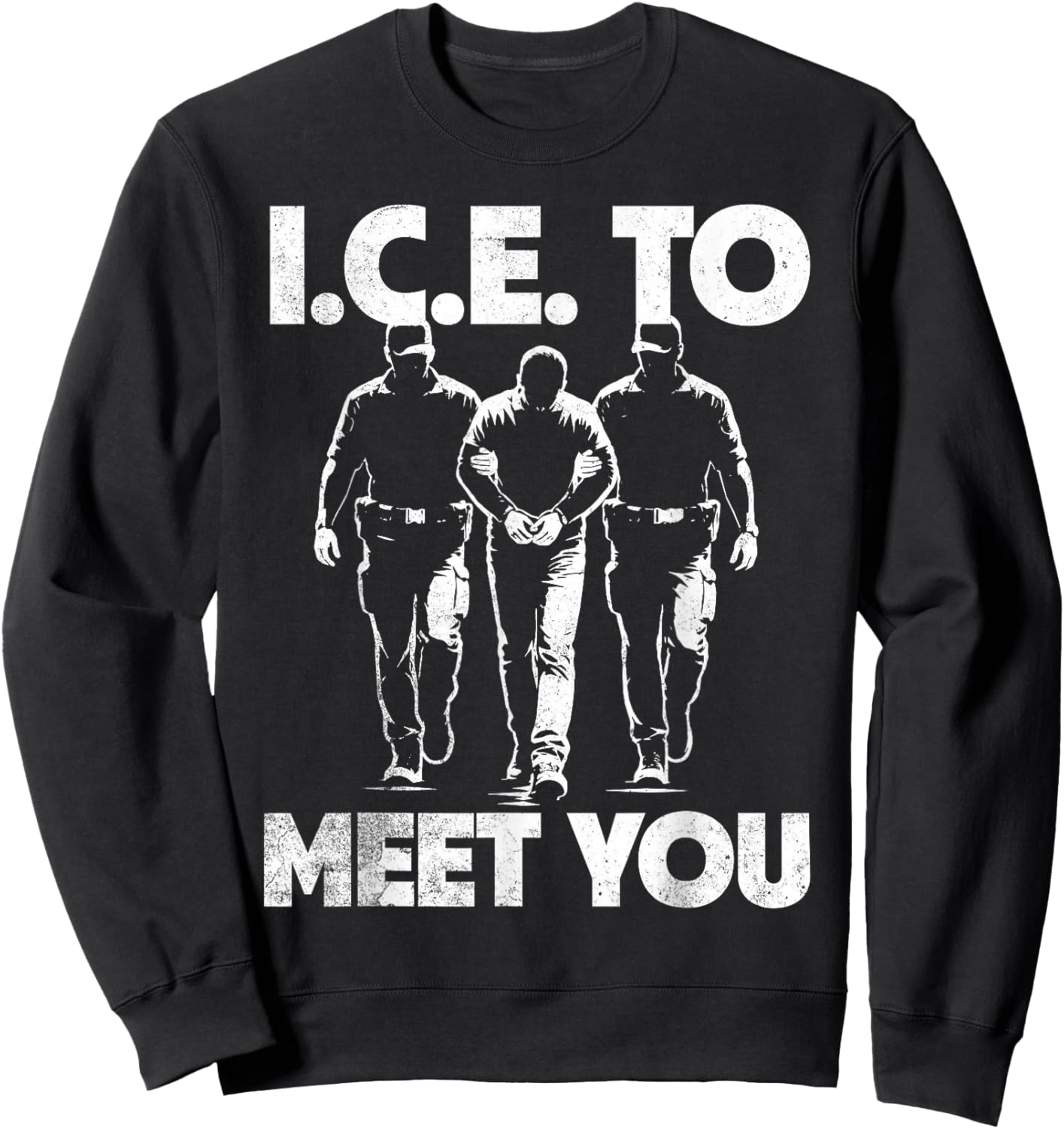 Support ICE - Funny Patriotic Sweatshirt - Sweatshirt | Black