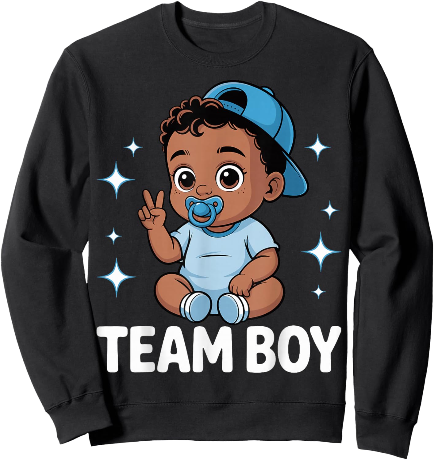 Team Boy Baby Announcement Gender Reveal Family Party Sweatshirt - Sweatshirt | Black