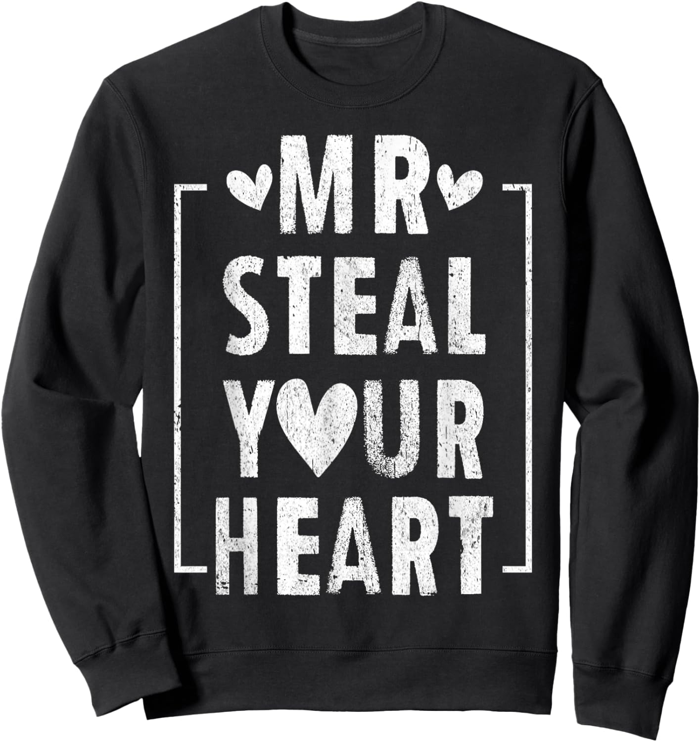 Mr Steal Your Heart for Boys Toddlers Valentine's Day Kids Sweatshirt - Sweatshirt | Black