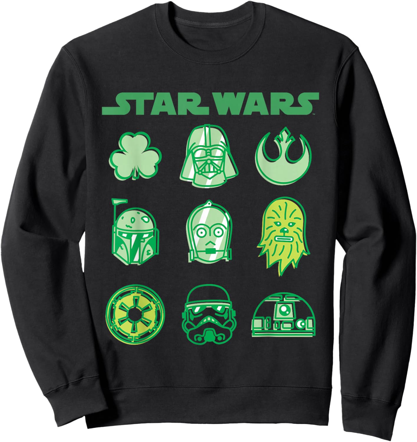 Star Wars A New Hope Holiday Icons Featuring Darth Vader Sweatshirt - Sweatshirt | Black