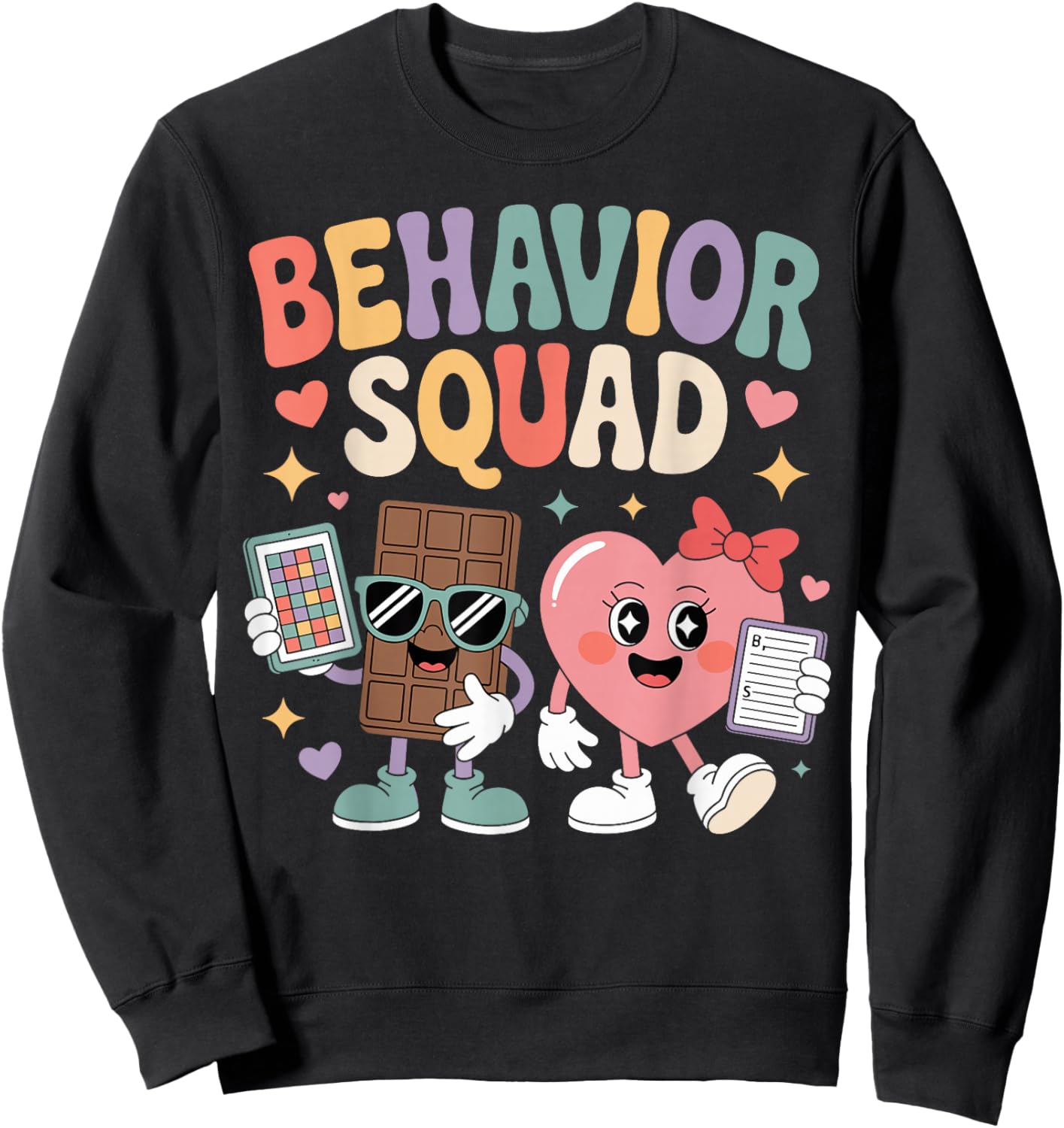Behavior Squad Behavioral Analysis Tech Valentines Day Sweatshirt - Sweatshirt | Black