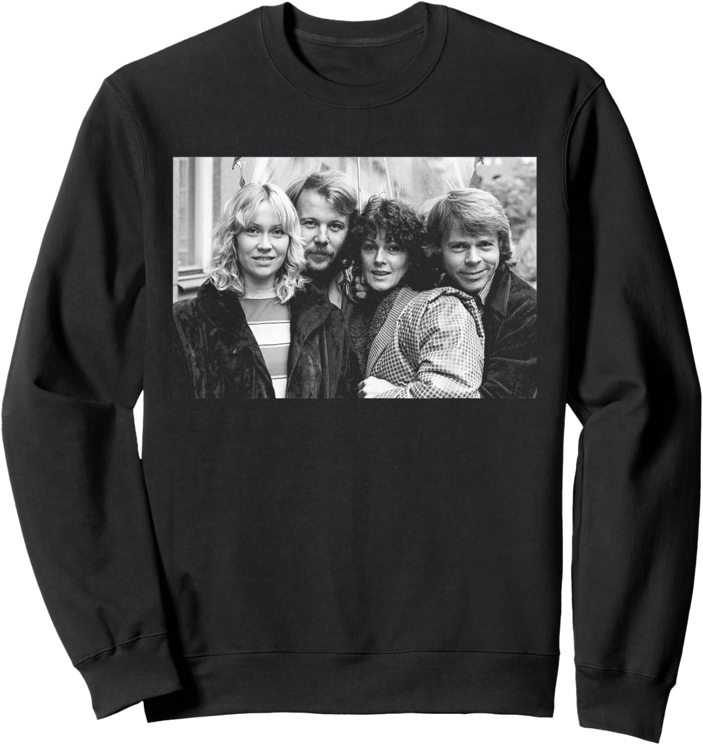 ABBA Swedish Pop Group Portrait Arrival Promo 1976 Sweatshirt - Sweatshirt | Black