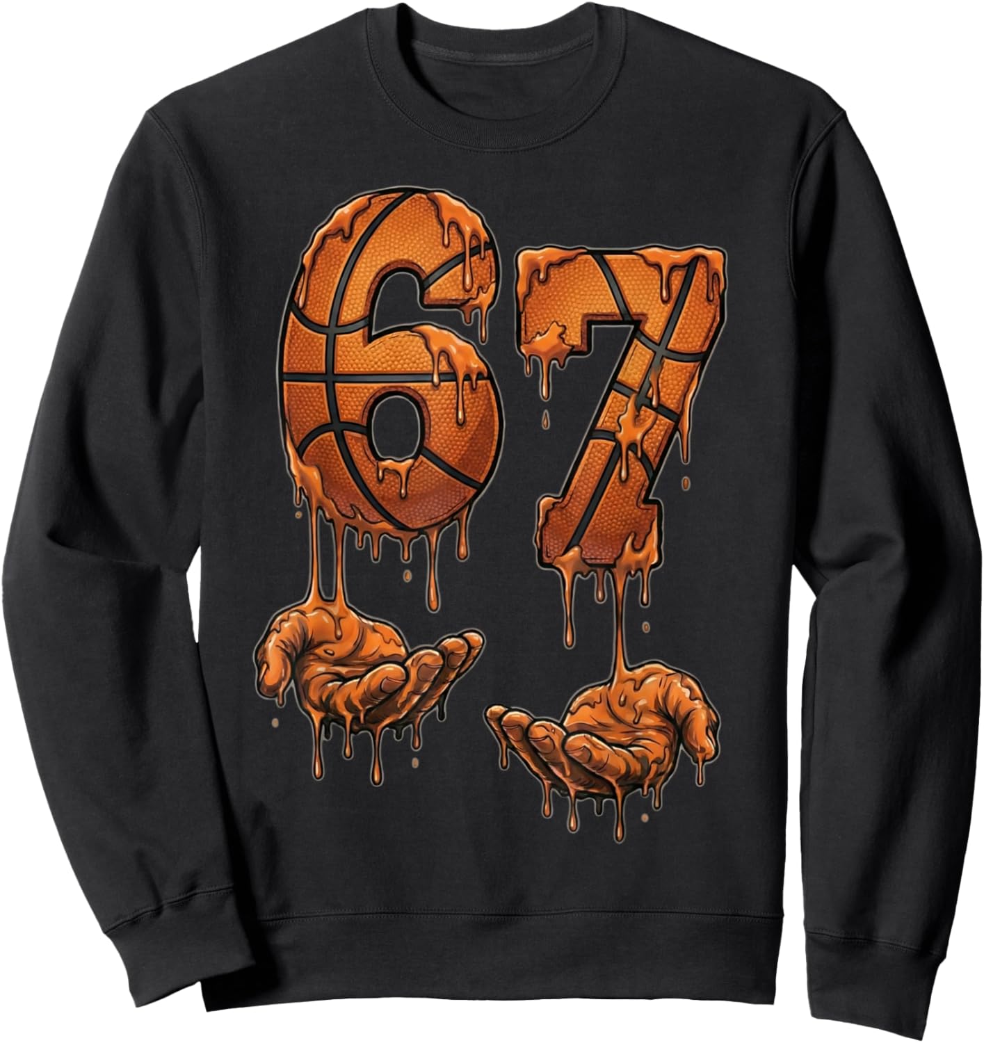 Funny 67 Basketball Six Seven Basketball 6 7 Kids Boys Girls Sweatshirt - Sweatshirt | Black