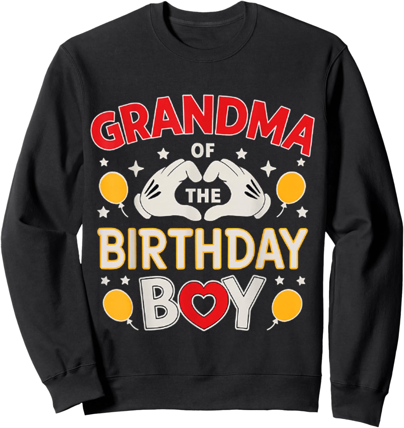 Grandma of The Birthday Boy Family Party Decor Grandson Sweatshirt - Sweatshirt | Black