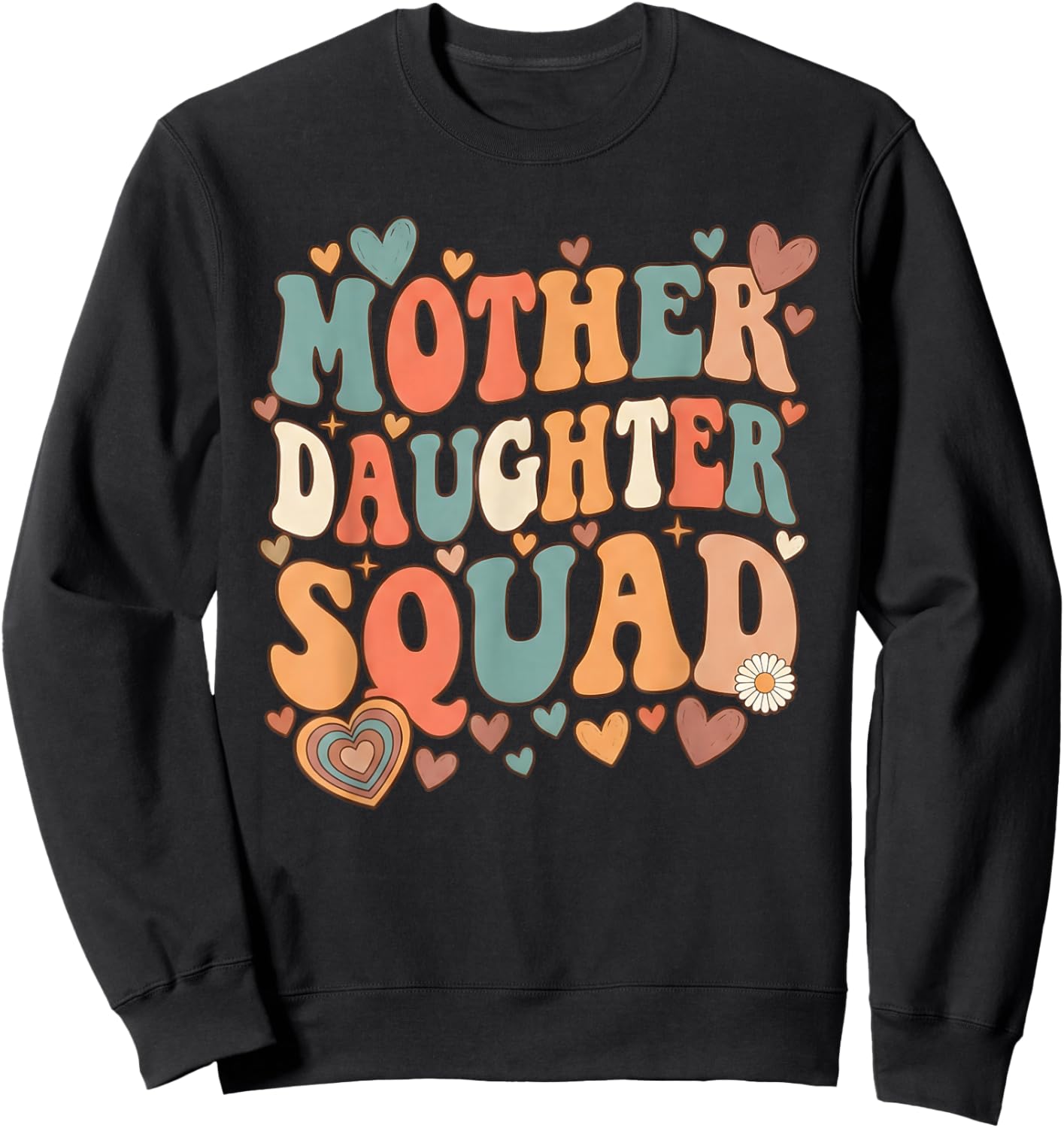 Mother Daughter Squad Matching Mothers Day Daughter Mommy Sweatshirt - Sweatshirt | Black
