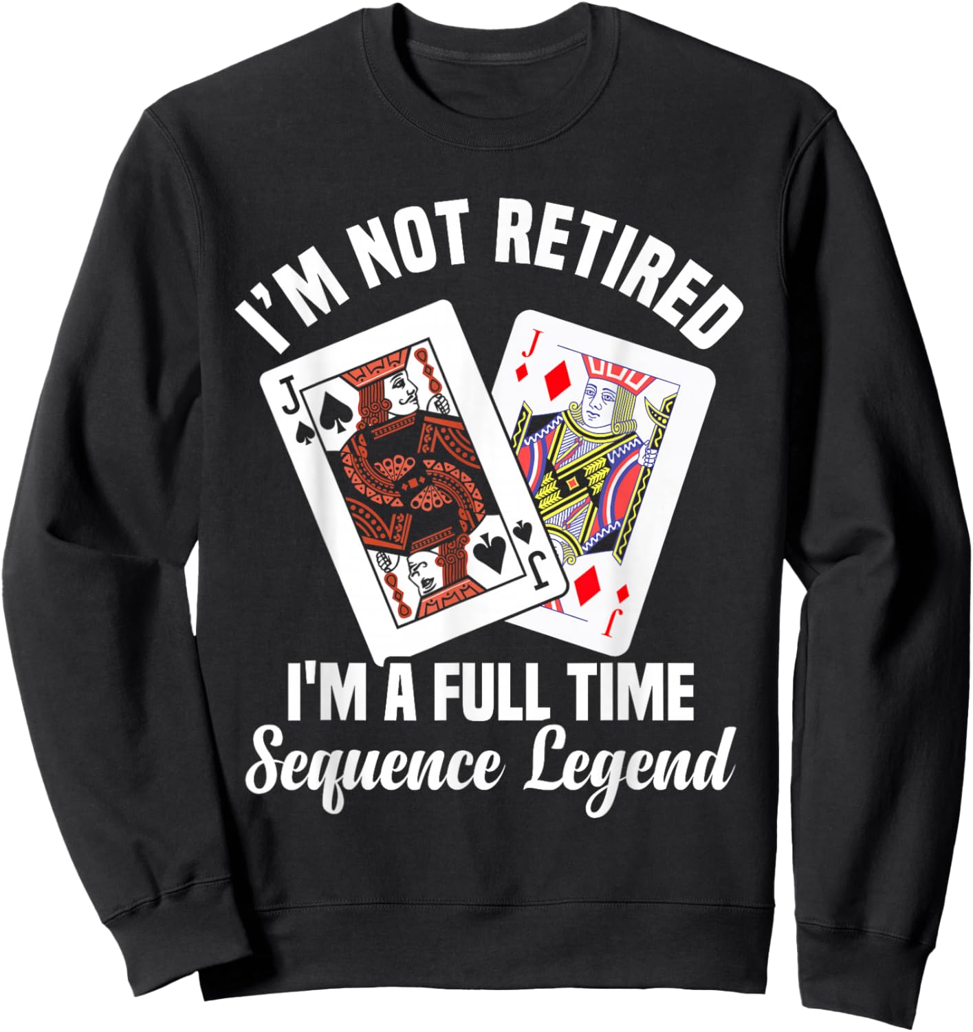 Sequence Card Game Lover | Card Player Strategy Design Sweatshirt - Sweatshirt | Black