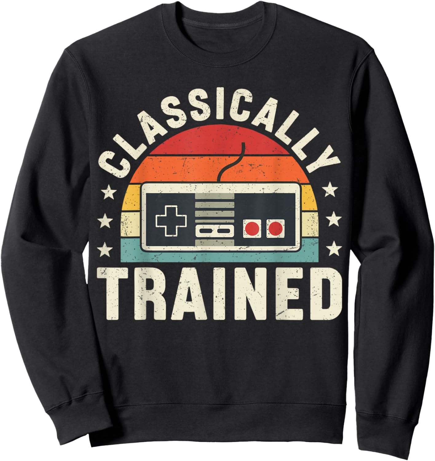 Classically Trained Arcade Gaming Controller Retro Gamers Sweatshirt - Sweatshirt | Black