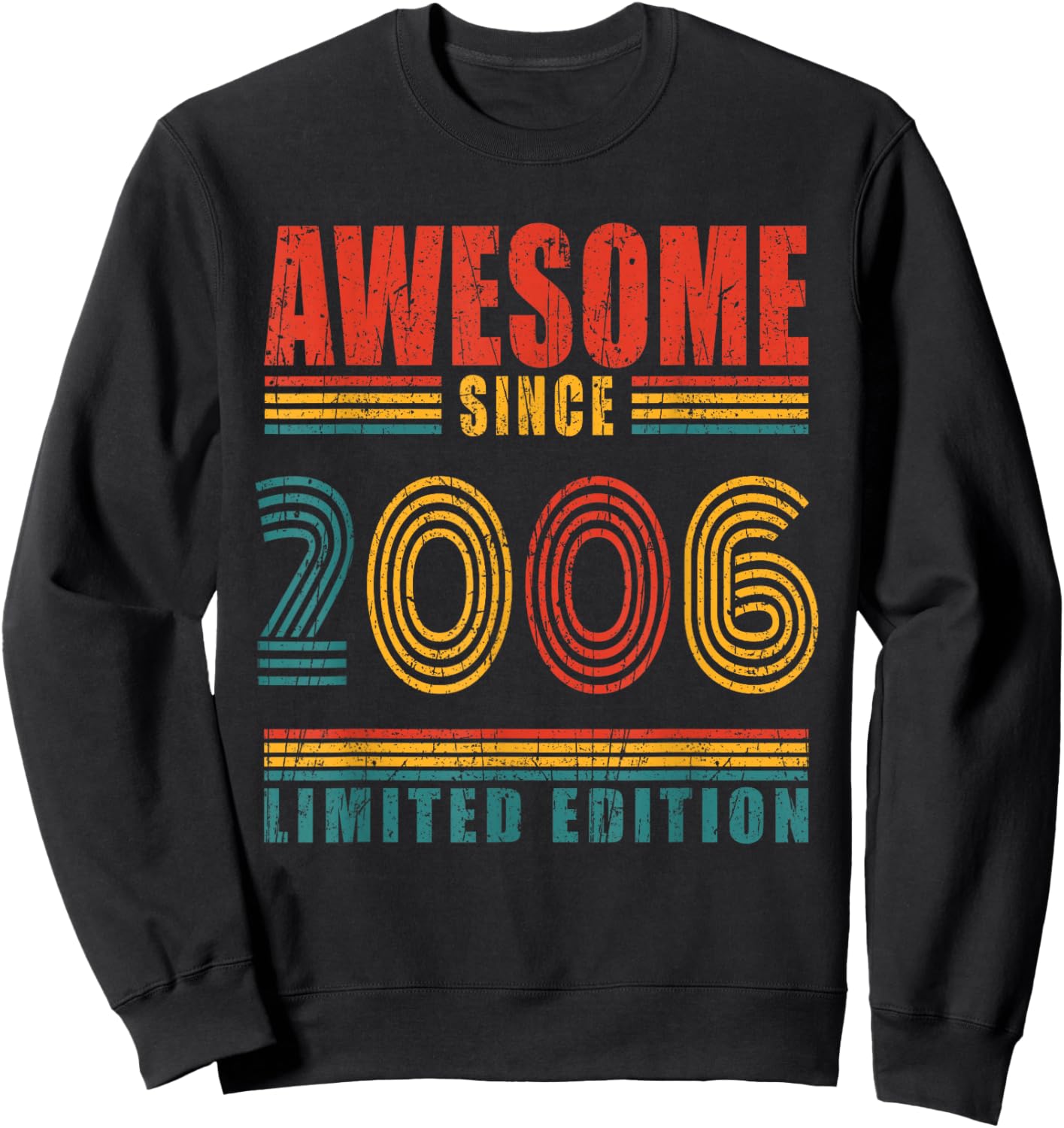 20th Birthday Awesome Since 2006 Vintage 20 Birthday Sweatshirt - Sweatshirt | Black