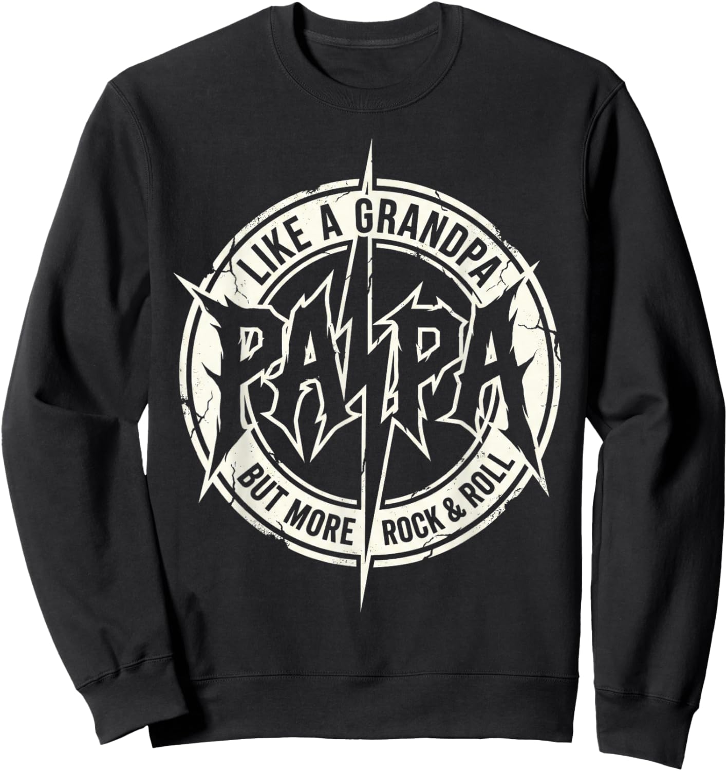 Grandpa Music Lover Vintage Style Sweatshirt - Sweatshirt | Black