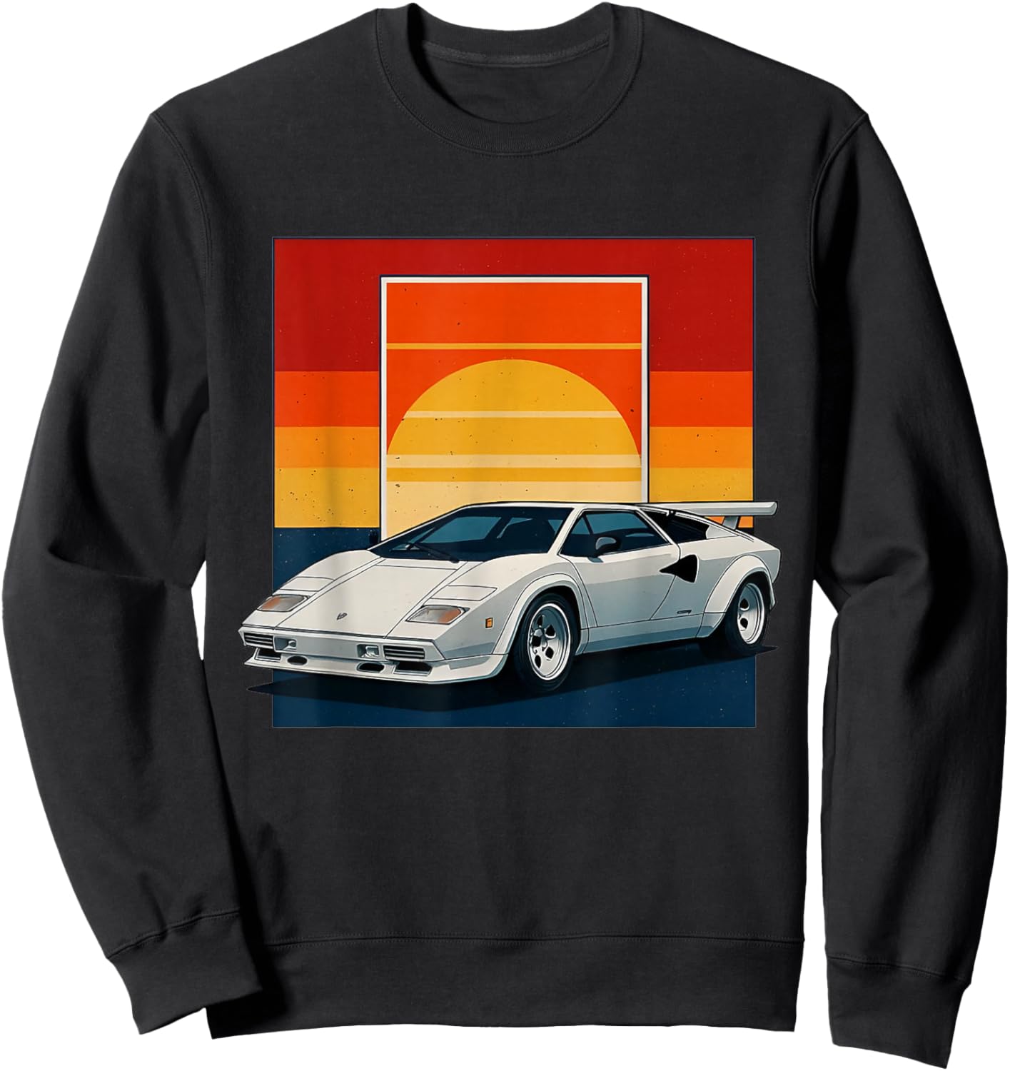 Sports Car Countach Italian Fast Classic Supercar Sweatshirt - Sweatshirt | Black