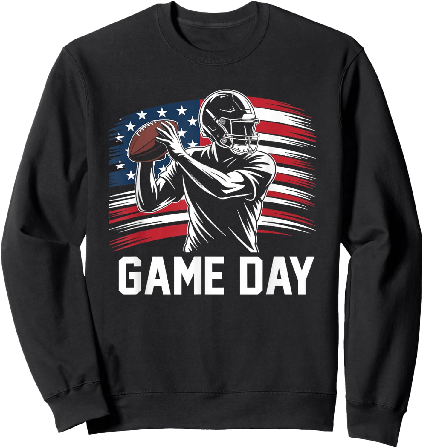 Game Day American Football Player Team Coach Men Women Boys Sweatshirt - Sweatshirt | Black