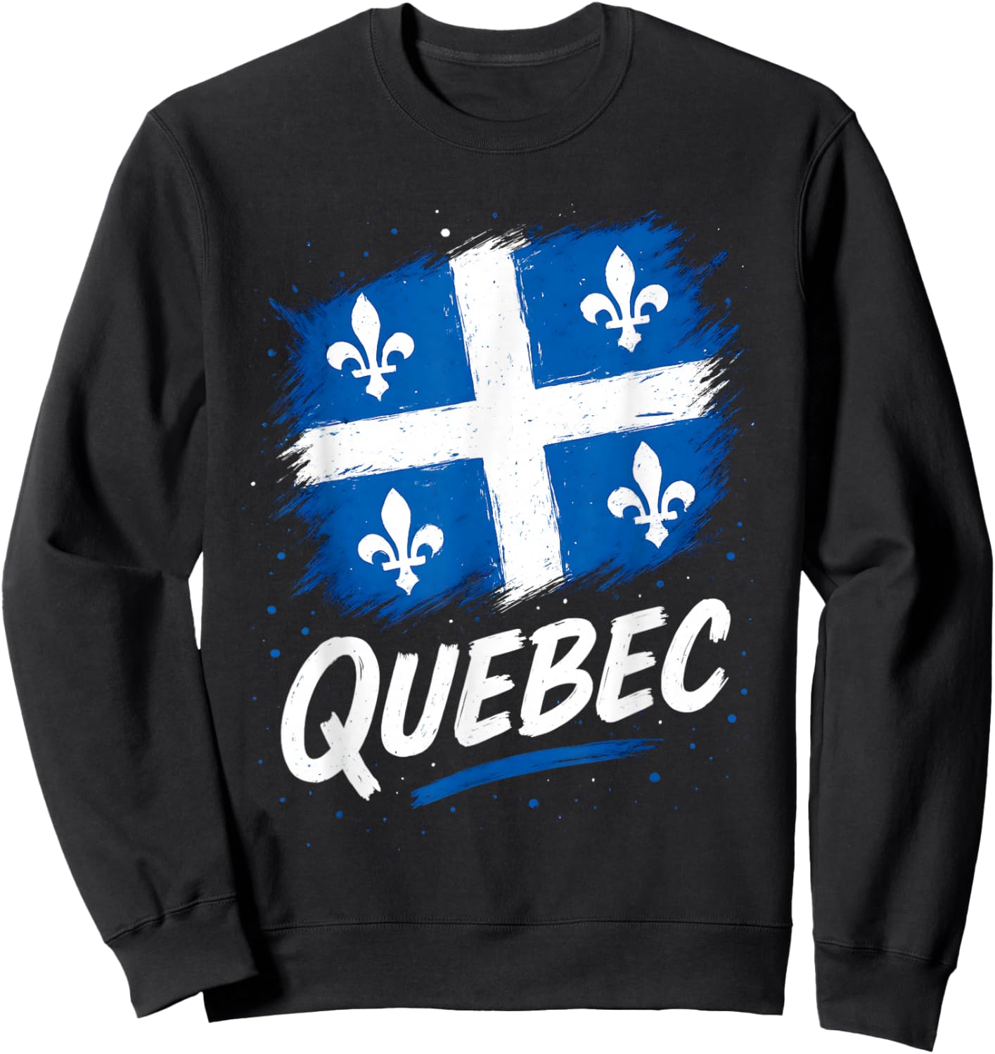 Quebec Flag Canadian Quebecois Quebecer Pride Sweatshirt - Sweatshirt | Black