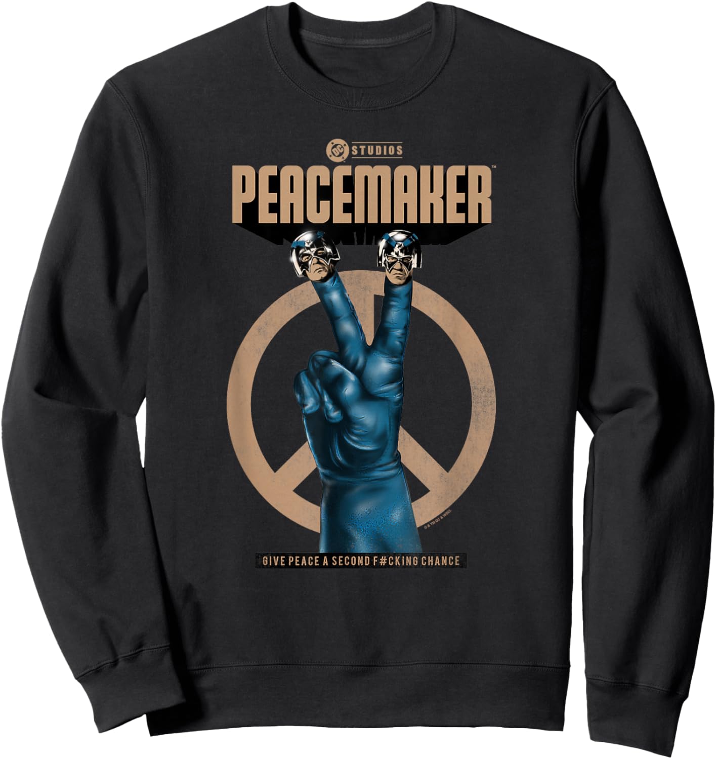 DC Comics Peacemaker Give Peace A Second F Chance Poster Sweatshirt - Sweatshirt | Black