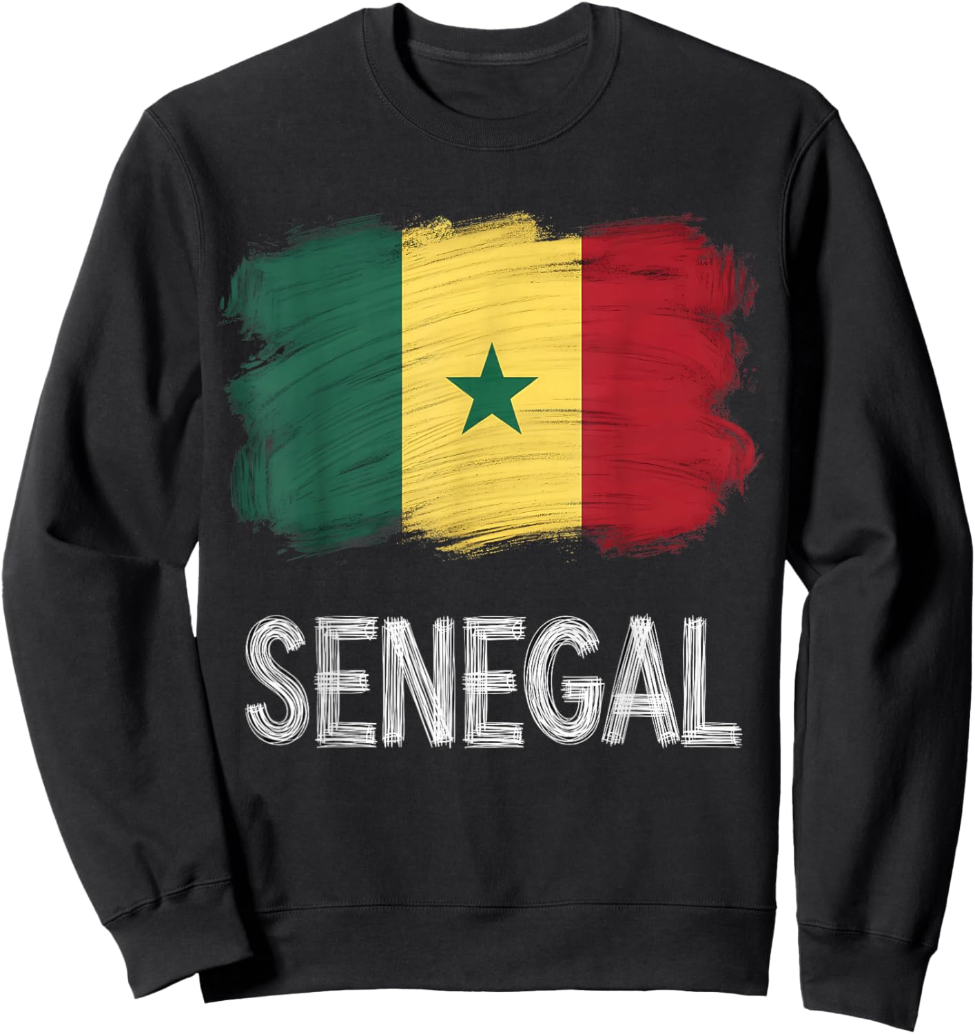 Senegal Flag Senegalese Pride Sweatshirt - Sweatshirt | Black