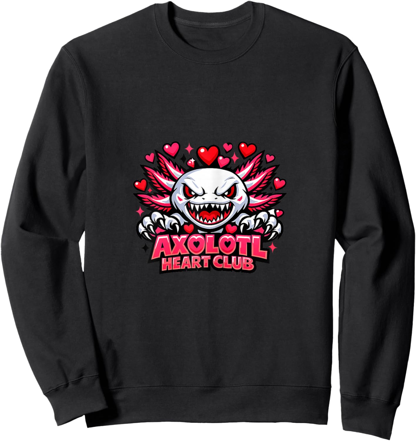 Axolotl Heart Club Sweatshirt - Sweatshirt | Black