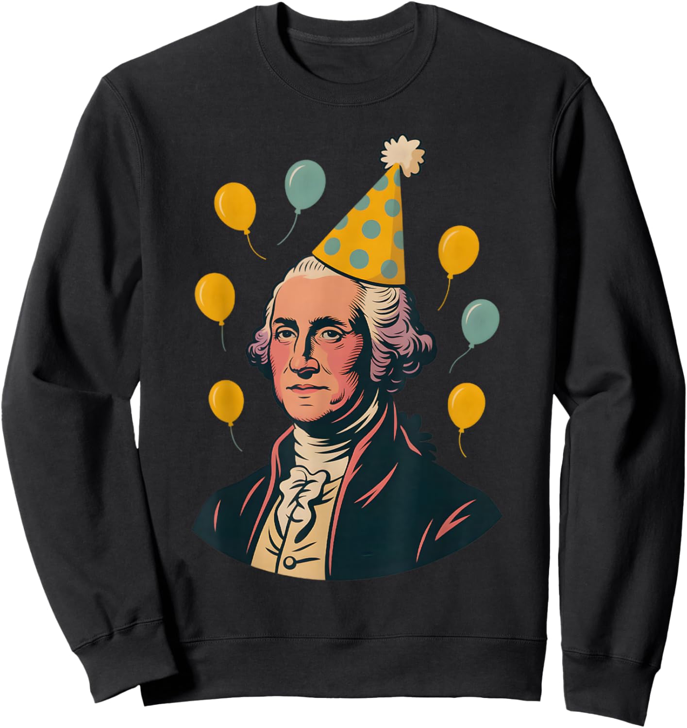 George Washington Birthday Sweatshirt - Sweatshirt | Black