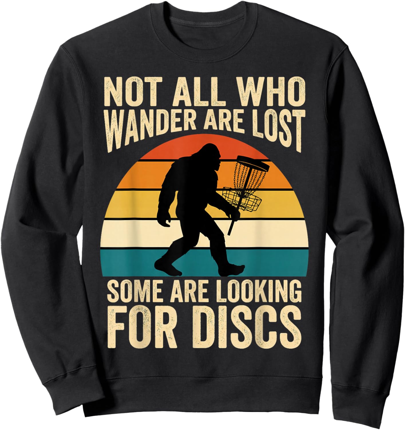 Funny Disc Golf Women Kids Disc Golf Player Sweatshirt - Sweatshirt | Black