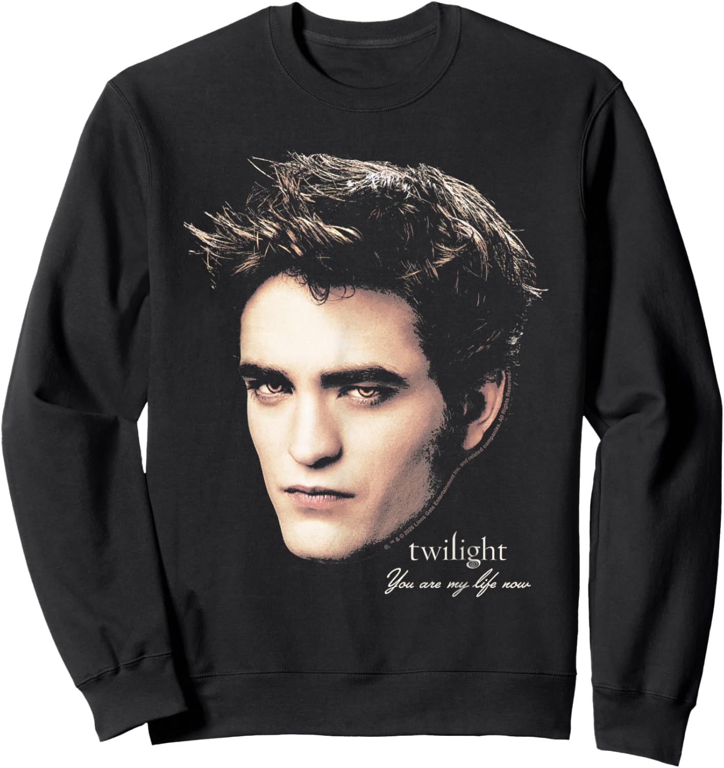 Twilight Edward Oversized Portrait Vampire Movie Sweatshirt - Sweatshirt | Black