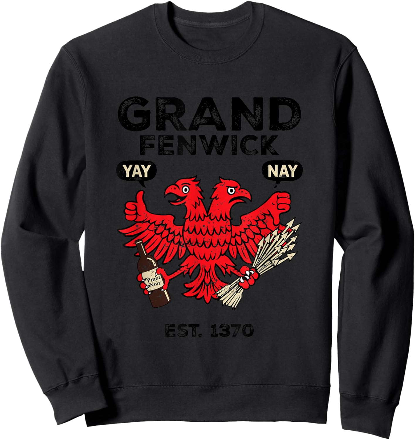The Mouse That Roared-Grand Fenwick Vintage Design Sweatshirt - Sweatshirt | Black