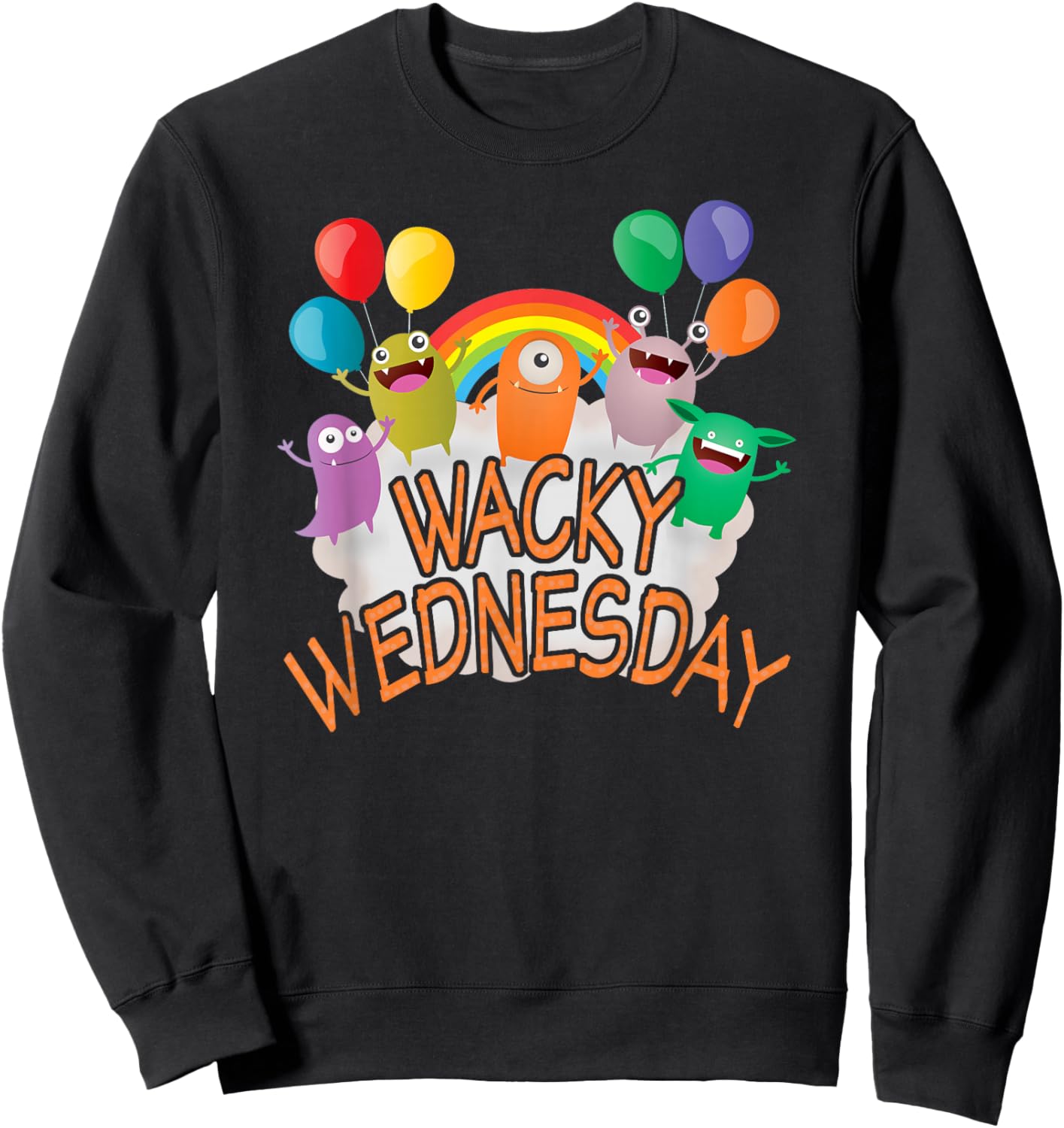 Wacky Wednesday Kids and Teachers | Mismatch Day Spirit Week Sweatshirt - Sweatshirt | Black