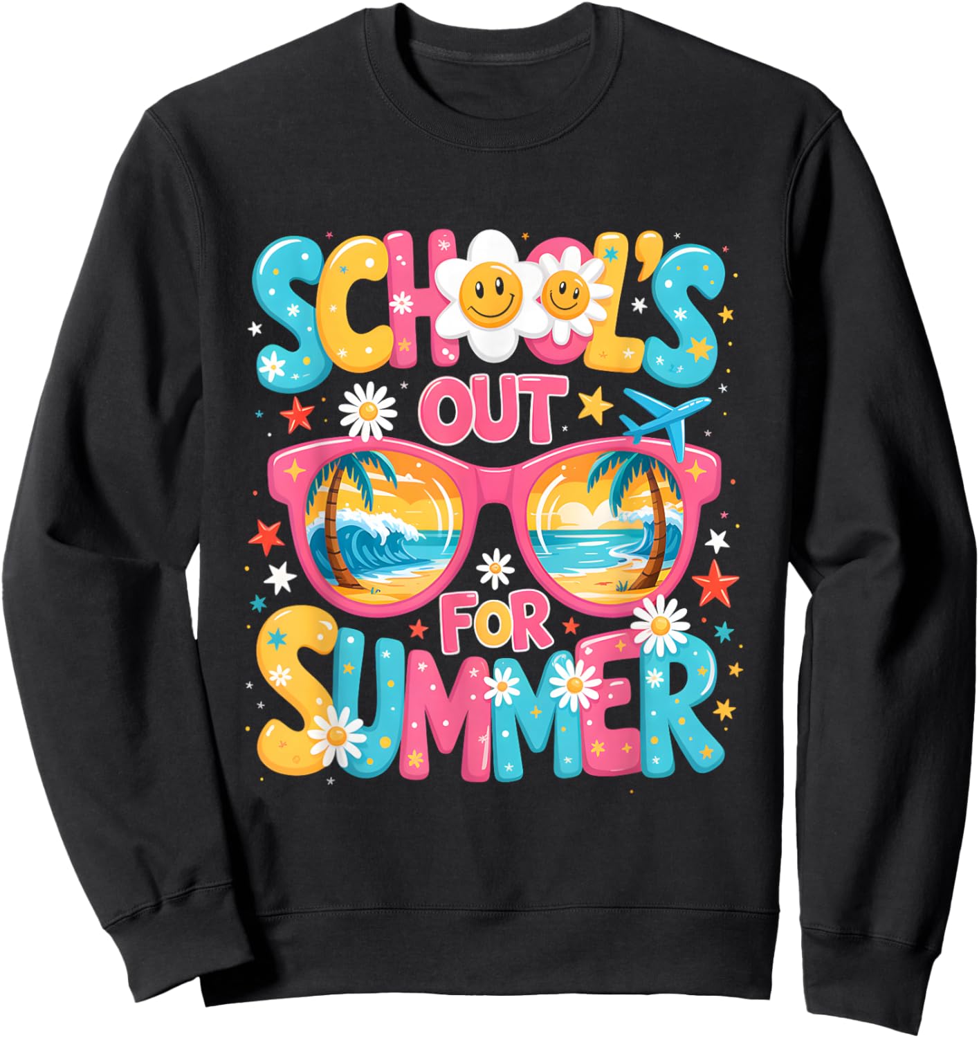 School's Out for Summer Last Day of School Teacher Kids Sweatshirt - Sweatshirt | Black