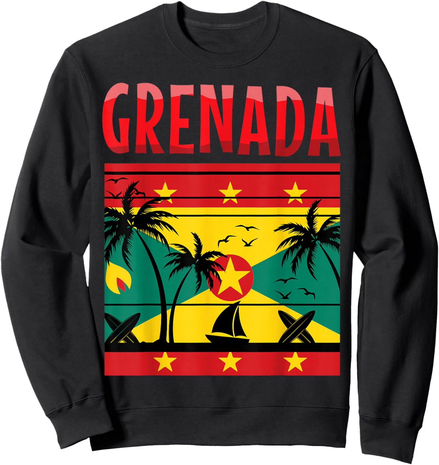Grenada Flag Grenadian Grenada Independence Proud Grenada Sweatshirt - Sweatshirt | Black
