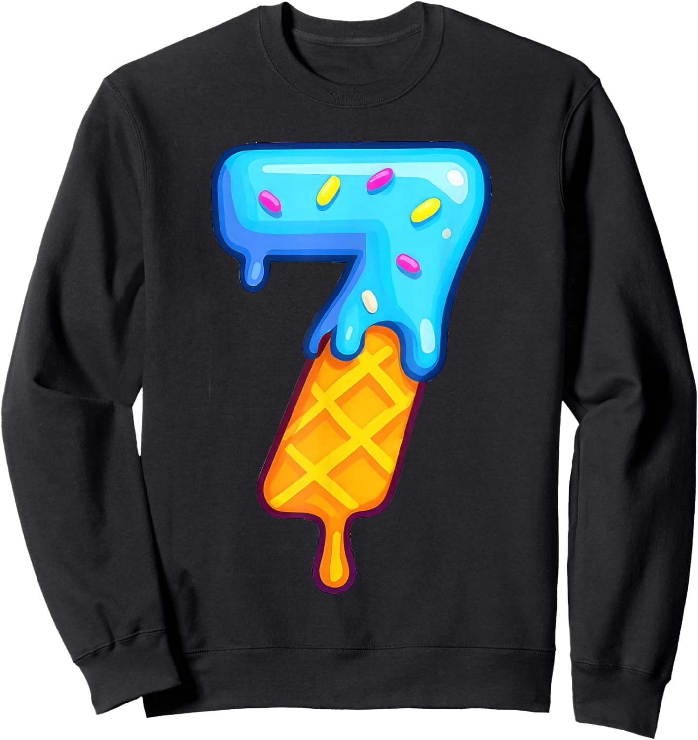 67 Meme Matching Couple Halloween Costume Ice Cream 7 Seven Sweatshirt - Sweatshirt | Black