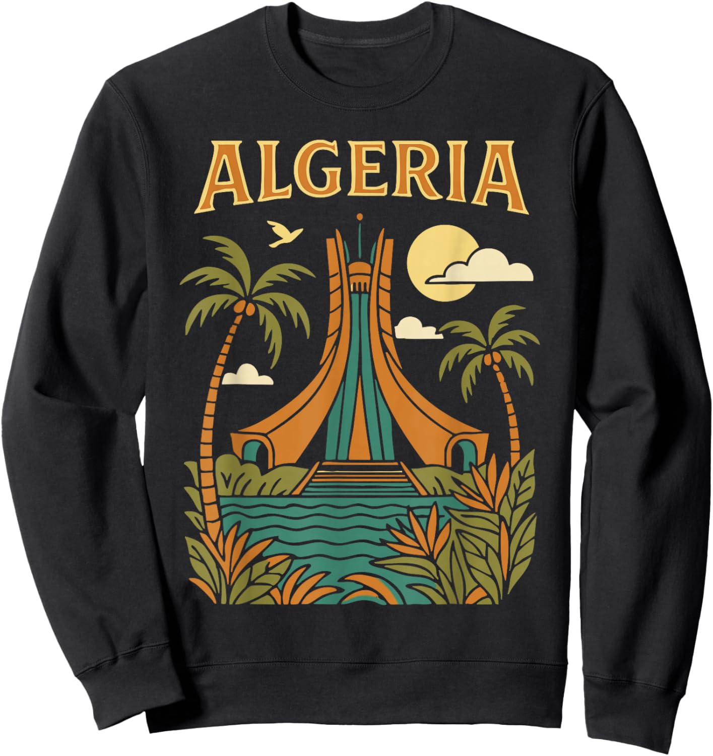 Algeria Alger l'algérie Les Algériens DZ Algérien Bled Retro Sweatshirt - Sweatshirt | Black