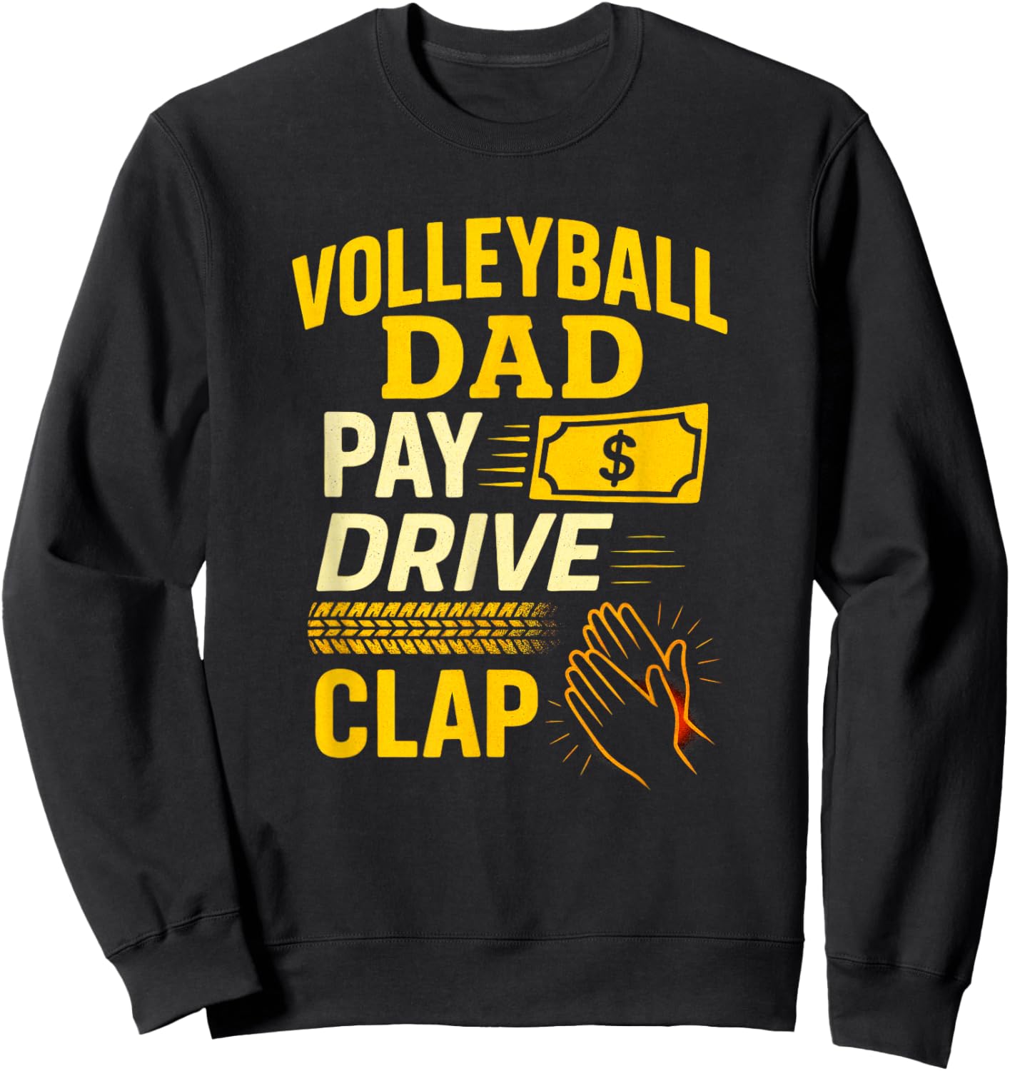 Volleyball DAD - Funny Proud Father Player Sweatshirt - Sweatshirt | Black