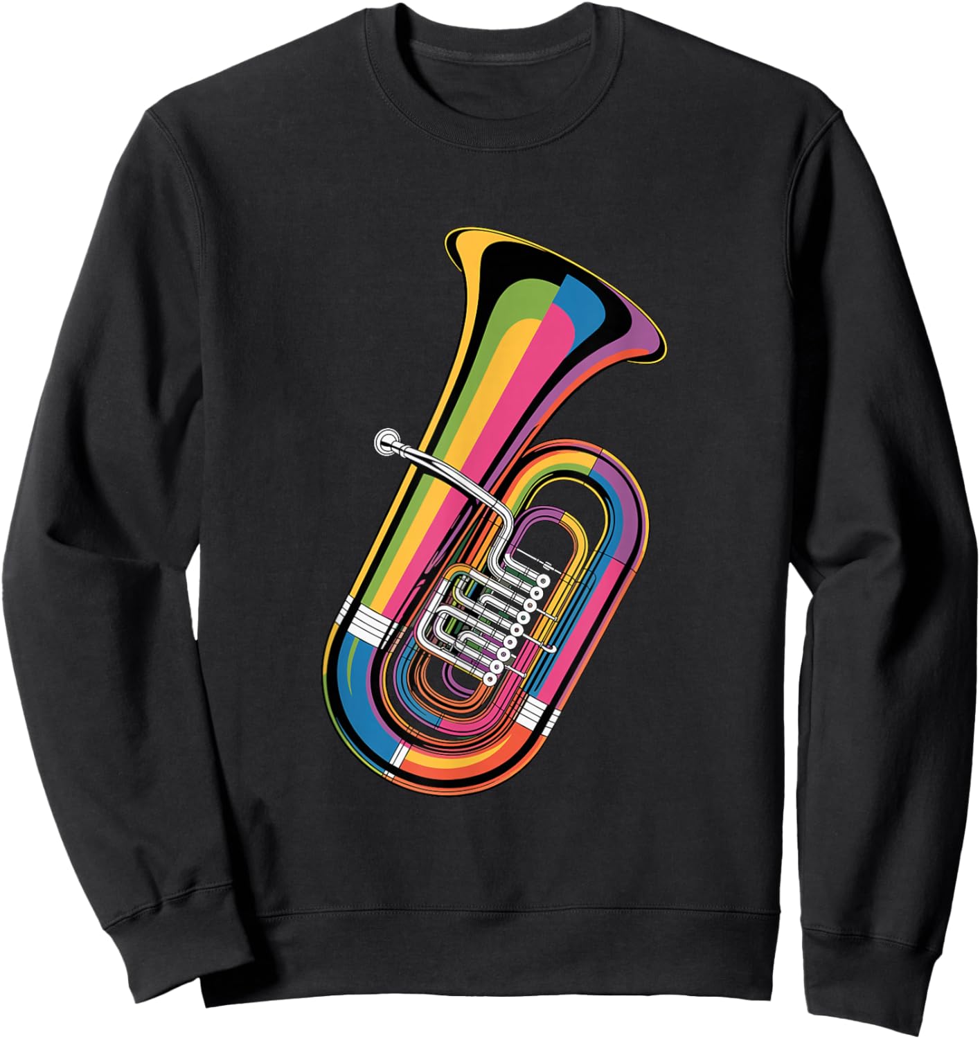 Paint Art Tuba Tubist Sweatshirt - Sweatshirt | Black