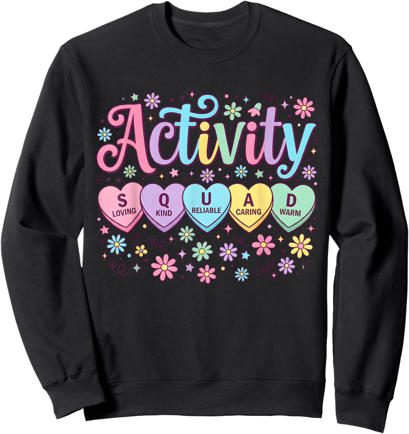 Floral Activity Assistant Squad Professionals Week Director Sweatshirt - Sweatshirt | Black