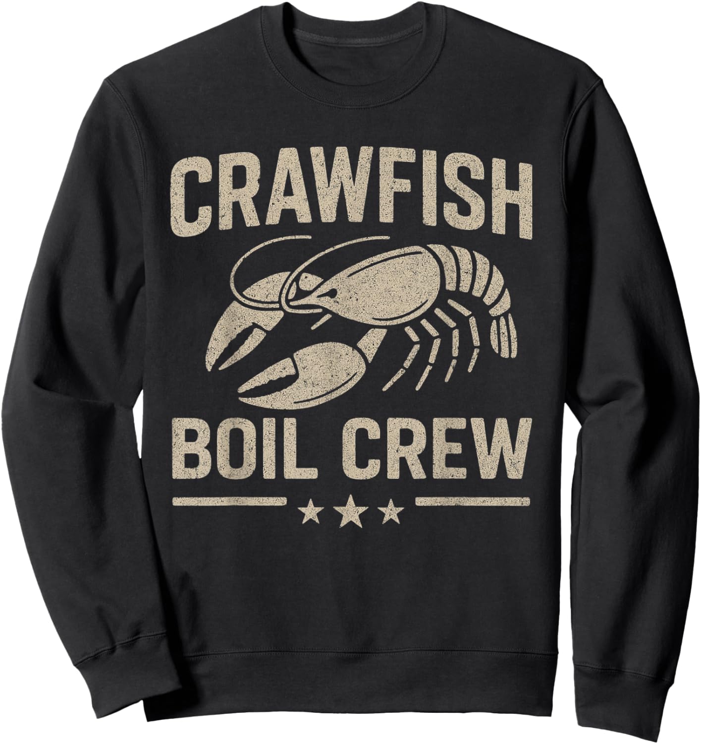 Crawfish Boil Crew Vintage Crayfish Crawdad Party Men Dad Sweatshirt - Sweatshirt | Black