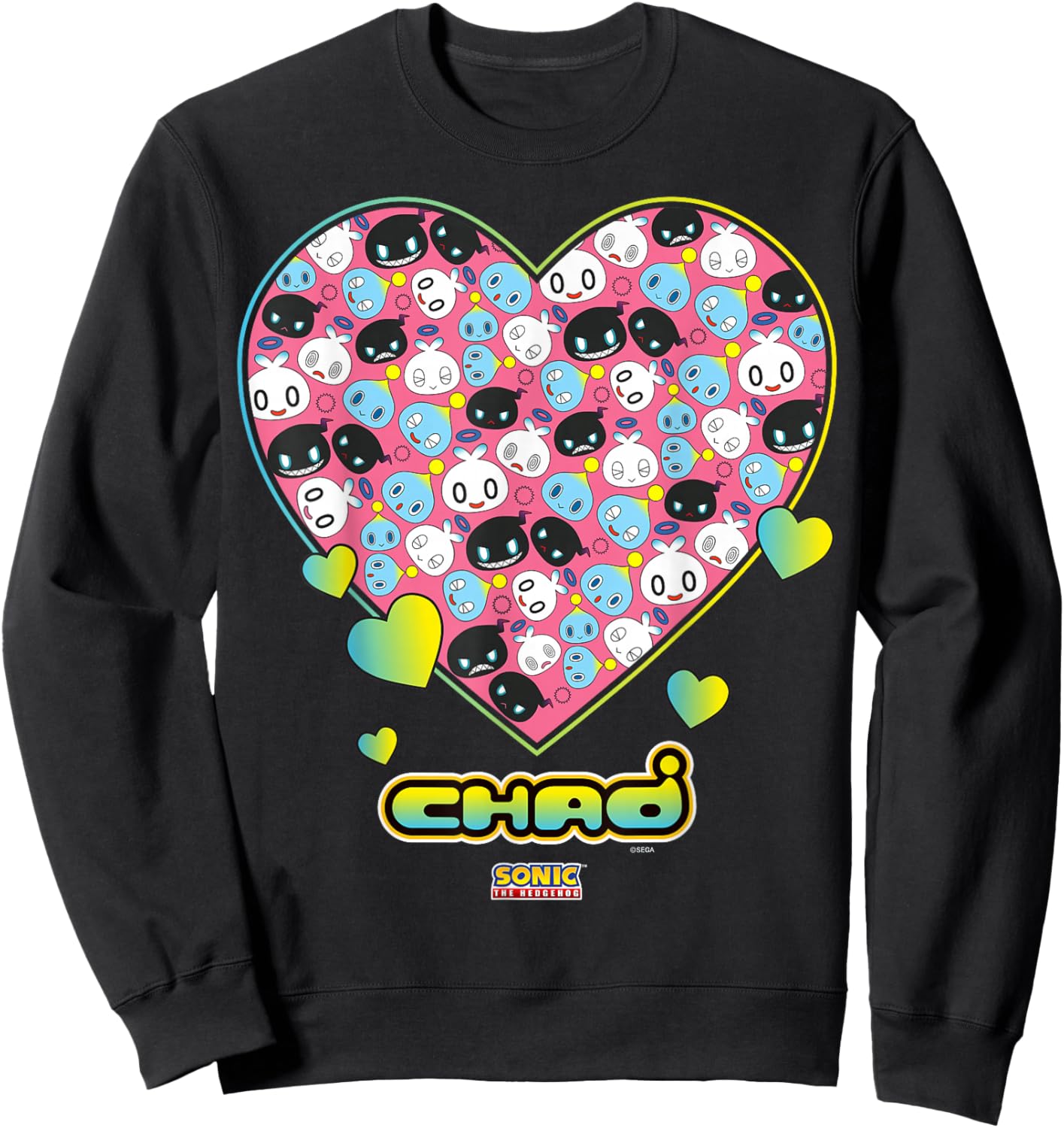 Sonic The Hedgehog Sweet Chao Valentine's Day Sweatshirt - Sweatshirt | Black