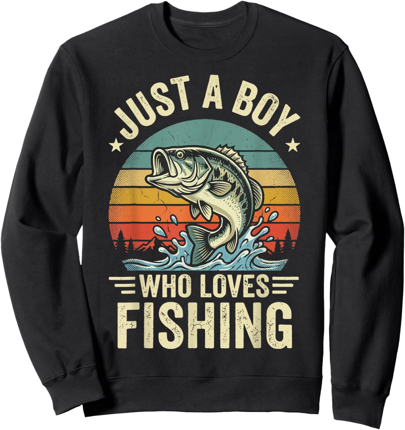 Just A Boy Who Loves Fishing Sweatshirt - Sweatshirt | Black