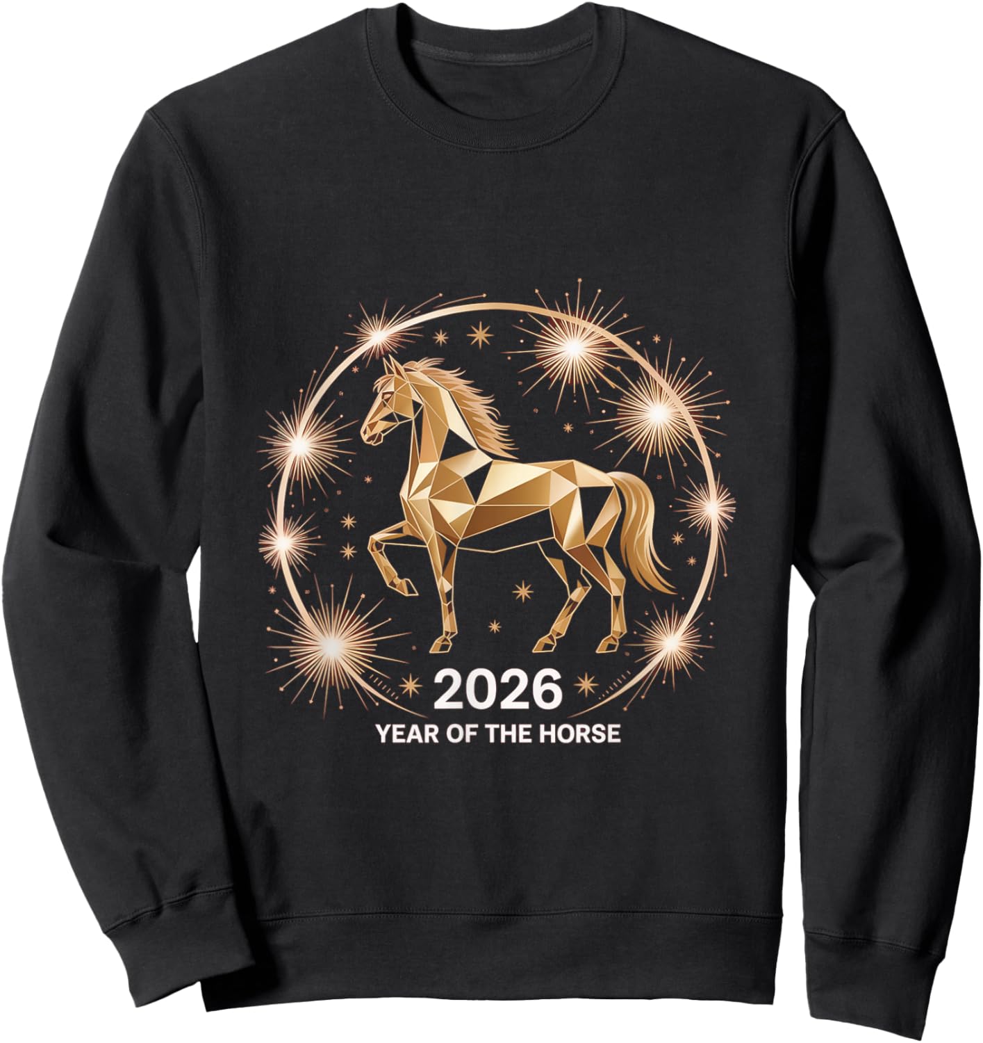 Year of The Fire Horse 2026 Festive Chinese New Year Sweatshirt - Sweatshirt | Black