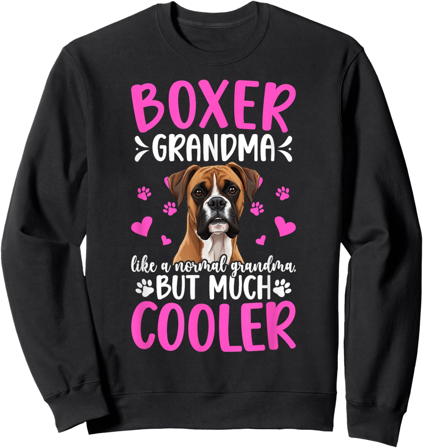 Boxer Grandma Definition Boxer Grandmother Sweatshirt - Sweatshirt | Black