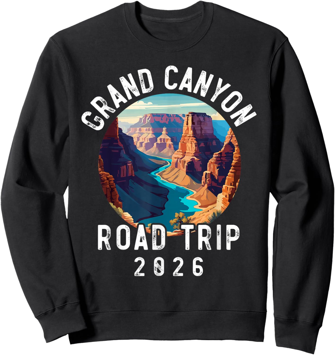 Grand Canyon National Park, Family Souvenir Road Trip 2026 Sweatshirt - Sweatshirt | Black