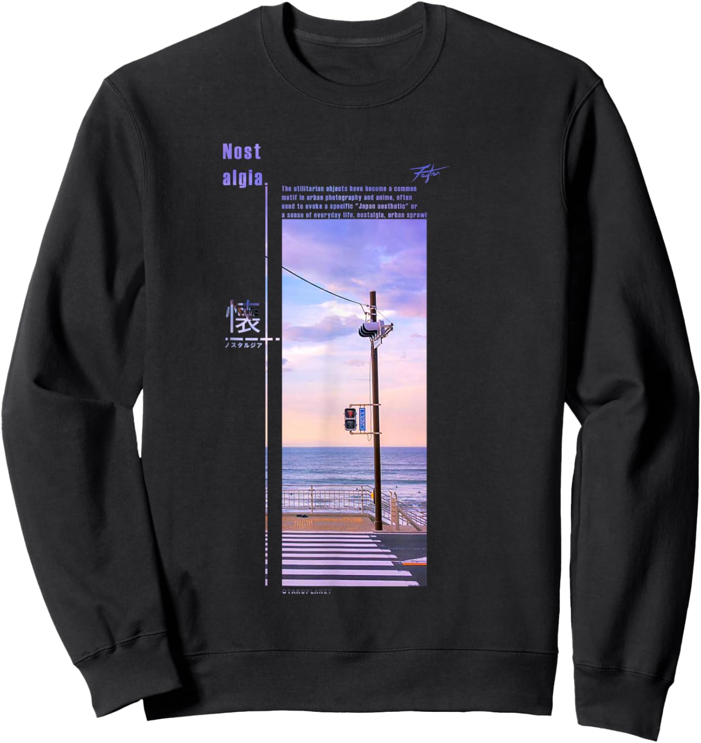 Nostalgic Tokyo Streetwear in Japanese Retro Vibes Vaporwave Sweatshirt - Sweatshirt | Black