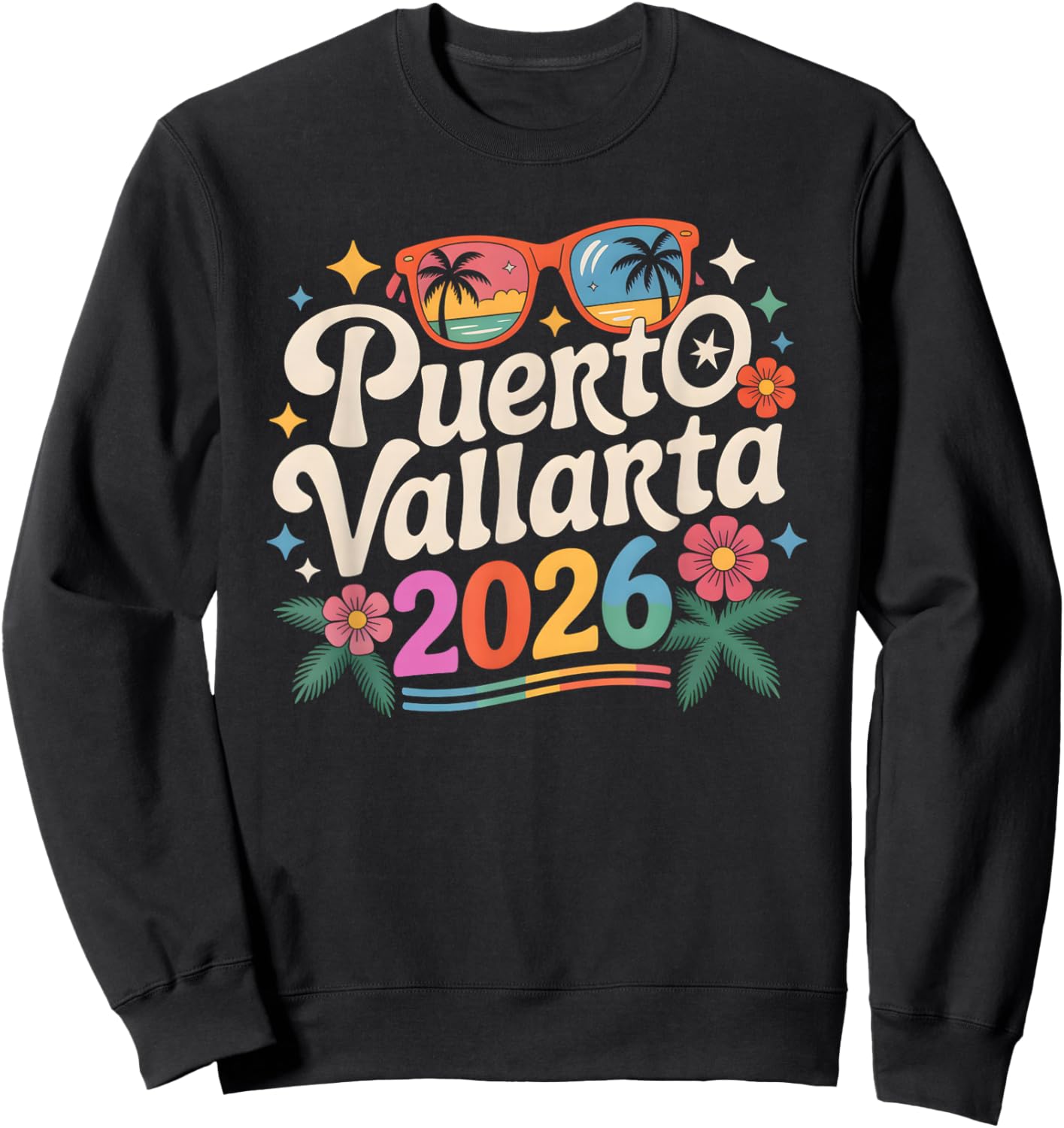 Kids Puerto Vallarta 2026 Vacay Spring Break Vacation Sweatshirt - Sweatshirt | Black