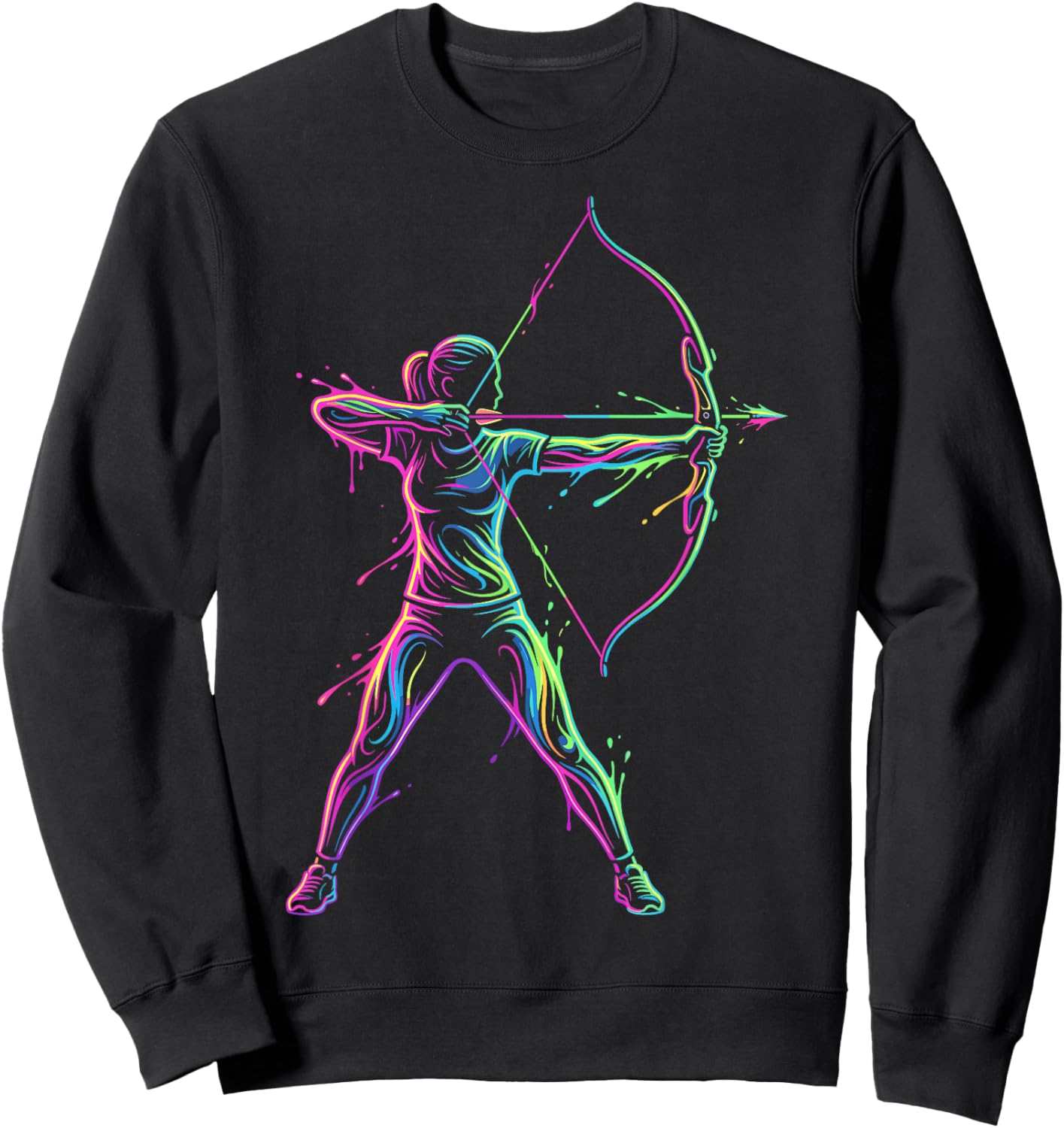 Archery Player Women Kids Girls Sweatshirt - Sweatshirt | Black